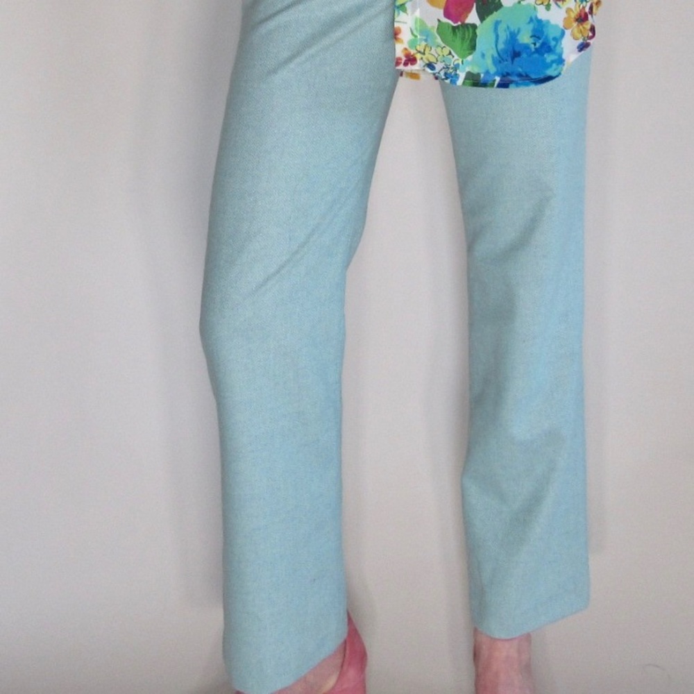 Harringbone mint green pant